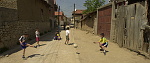 Kosovo trip
Kids play soccer on a street in the town of Gjilan.